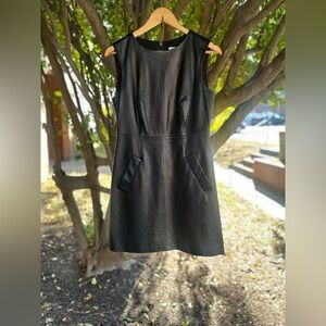 Diane von Furstenberg Carpreena leather mini dress